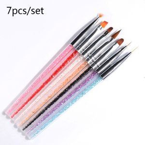 Professionele Nail Art Penselen Voor Manicure Rhinestone Acryl Verf Nail Brush Set Uv Gel Polish Nagels Voering Pen Gradiënt Borstel