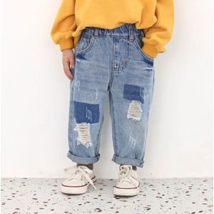 Mode kinderen Jeans Jongens en Meisjes Denim Broek 2 3 4 5 6 Jaar Kinderen Gebroken Gat Broek Peuter ripped Denim Jean Cowboy Broek