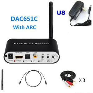 Hdmi-Compatibel Arc 5.1CH Audio Decoder Bluetooth-Compatibel 5.0 Reciever Dac Optische Coaxiale U Spelen Om 5.1ch Dac converter Dac