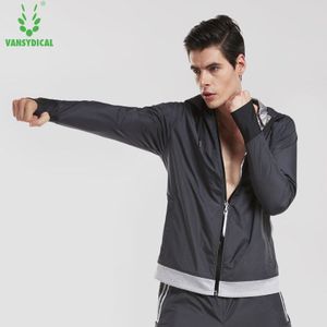 Snelle Zweten Sport Running Jassen mannen Gym Hooded Fitness Workout Tops Afvallen Afslanken Zweet Sportkleding