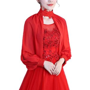 Bolero - Chiffon - Vrouwen - Lange Mouwen - Wedding Shawl - Halter Hals