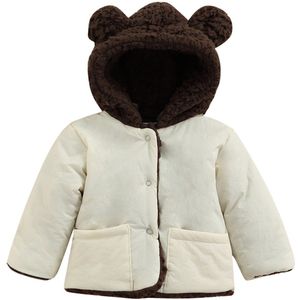 Winter Kids Meisjes Jongens Thicken Jassen Peuter Katoen Kleine Beer Versier Hooded Bovenkleding Zuigeling Kinderen Jassen Kleding