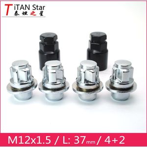 4 Noten 2 Toetsen M12x1.5 1.5 MAG SEAT OEM FABRIEK VELGEN WIEL sloten ANTI SHEFT LUG MOER VOOR Toyota Mitsubishi Lexus Corolla Rav4