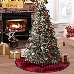 36 ""rood en Zwart Buffalo Plaid Kerstboom Rok Kerstboom Rok Kerst Decoraties voor Boom