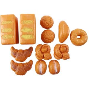 12 Stuk Simulatie Brood Set, Pretend Play Speelgoed Voedsel Simulatie Cake Speelgoed Speeltoestel Voor Kinderen