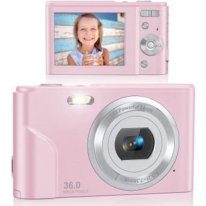 Digitale Camera 36.0MP Vlogging Camera 16X Digitale Zoom Lcd-scherm Compact Draagbare Mini Camera &#39;S Voor Studenten, Tieners,