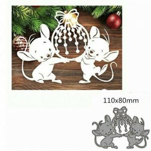 Kerst Dier Muis Metalen Snijden Sterven Stencils Scrapbooking Embossing Papier Hobbyproducten