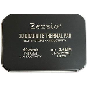 Zezzio 40 W/m. K 3D Graphite Thermische Pad RTX3090/3080 Videokaart Cooling Pad Ic Koeling Gddr 6X Vram High Performance Koeling
