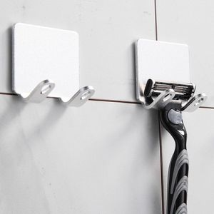 2 Pcs Punch Gratis Scheermes Houder Opslag Haak Muur Mannen Scheren Scheerapparaat Plank Badkamer Scheermes Rack Muur Badkamer Accessoires