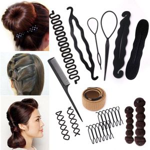 DIY Haar Vlechten Gereedschap Vrouwen Hair Styling Twist Clip Stok Pull Haarspelden Donut Haar Broodje Maker Kapsel Haar Accessoires