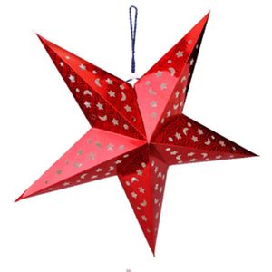 1 Stk/set 45 Cm Shiny Star Papier Lampenkap Lantaarns Ster Vorm Party Decor Craft Voor Bruiloft Party Kerst Lampenkap Decoratie