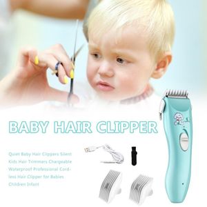 2020USB Cartoon Baby Tondeuse Stille Kids Haartrimmers Oplaadbare Waterdichte Professionele Draadloze Tondeuse Voor Baby