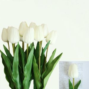 46 Cm Lange Tak Tulp Kunstbloem Pu Latex Kunstmatige Boeket Real Touch Bloemen Voor Bruiloft Decoratieve Bloemen & Kransen