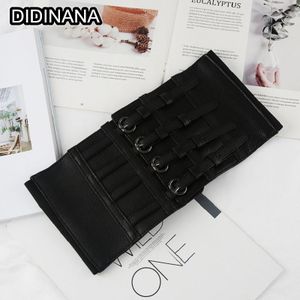 Gothic Punk Dark Klittenband Vrouwelijke Taille Corset Riem Brede Pu Lederen Riemen Vrouwen Mode Afslanken Tailleband Verstelbare Jurk Gordel