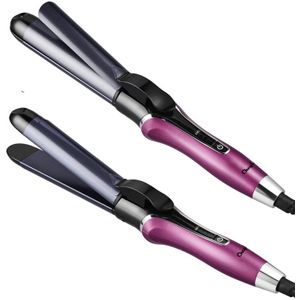 Professionele 2 In 1 Stijltang Curler Toermalijn Keramische Coating Snelle Warmte Flat Iron 28Mm Curling Constante Temperatuur