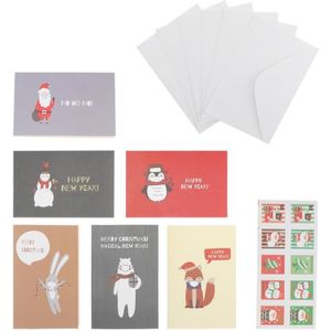 2 Sets Diy Zegen Kaart Xmas Card Wenskaart Met Envelop Voor Party Uitnodiging Xmas Vriend