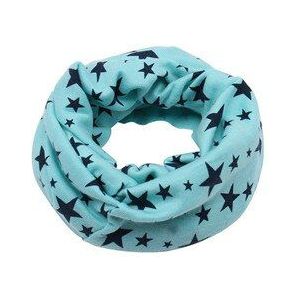 Herfst Winter Outdoor Halswarmer O Ring Sjaal Voor Kinderen Baby Katoen Ring Sjaal Lange Warme Sterren Gedrukt Snood Outdoor halswarmer