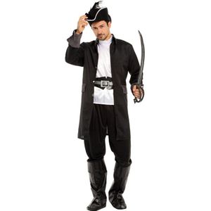 Volwassen Zwart Wit Noble Corsair Buccaneer Piraten Kostuum Cosplay Voor Mannen Carnaval Purim Halloween Kostuums Fancy Dress