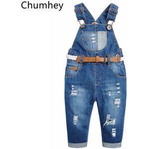 Chumhey 0-6T Top Kids Overalls Lente Jongens Meisjes Bib Jarretel Jeans Stretch Denim Broek Kinderkleding kleding