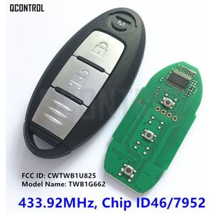 QCONTROL TWB1G662 Smart Remote Autosleutel Pak voor NISSAN Micra Juke Opmerking Blad Cube Tiida 433.92 MHz FCC ID: CWTWB1U825