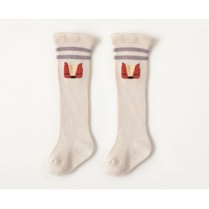 Herfst Winter Lange Baby Sokken Cartoon Dier Strip Knie Hoge Baby Meisje Jongen Vloer Sokken Zachte Katoen Kinderen Sok