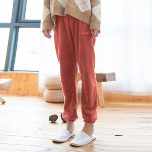 Winter Flanellen Pyjamabroek Vrouwen Bottoms Broek Casual Zachte Dagelijkse Homewear Fluwelen Dikker Volledige Lengte Losse Warme Broek