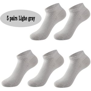 5Pairs/Bamboevezel Mannen Sokken Business Korte Sokken Heren Enkel Sokken Ademende Sport Bamboe sokken Maat 37-44