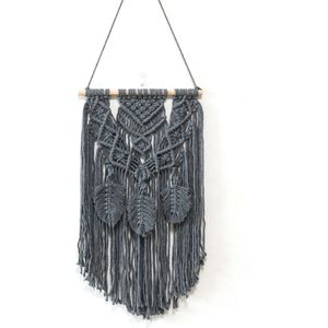 Veer Blad Hangers Macrame Tapijt Muur Opknoping Bohemian Home Decor Chic Art Handwerk Geweven Tapijt Muur Decor