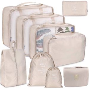 9 Stks/set Koffer Organiseren Opbergtas Draagbare Cosmetische Bag Kleding Ondergoed Schoenen Verpakking Set Reizen Make-Up Tas