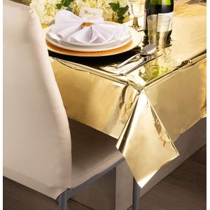 1Pcs Aluminiumfolie Tafelkleed Wegwerp Tafelkleed Gouden Zilver Rose Goud Doek Voor Bruiloft Verjaardag Party Home Decor