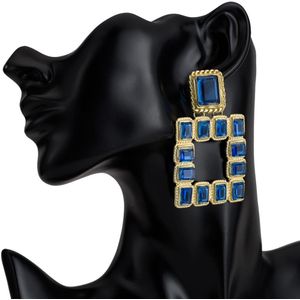 Geometrie Vierkante Oorbellen Hangers Vrouwen Europa En Amerika Jewellery Crystal Acryl Overdrijving Eardrop Kleur