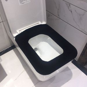 Bathroom Square Toilet Seat Cover Winter Washable Warmer Mat Toilet Cover Cushion Lid Pad Home Decor Toilet Seat Cover