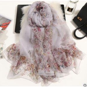 Maple Strand Translucent Soft Rayon Zijde Print Sjaal Vierkante Hijab Cool Sjaal Dames Foulard Femme Sjaals Mujer