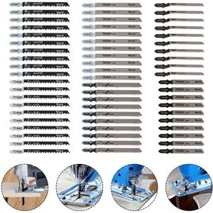 60Pcs Jig Saw Jigsaw Blades Set Kit Metalen Hout Diverse Blades T-Schacht Voor Bosch Power Houtbewerking Jig zagen Geschikt Voor Meest