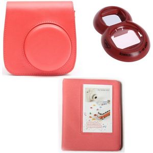 Carry PU Lederen Tas Case Cover + Album + Selfie Spiegel Voor Fujifilm Instax Mini 9 Mini 8 Mini 8 + voor Instant Film Foto Camera