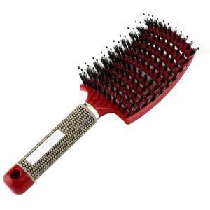 Haar Borstel Meisjes Haar Hoofdhuid Massage Kam Varkenshaar Nylon Vrouwen Nat Krullend Ontwarren Haar Borstel Voor Salon Kappers Styling Tools