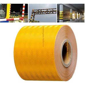 Yemingduo 10M/Roll Super Sterke Reflecterende Decoratiive Sticker Oranje Geel Zelfklevende Tape Road Verkeer Waarschuwing Teken