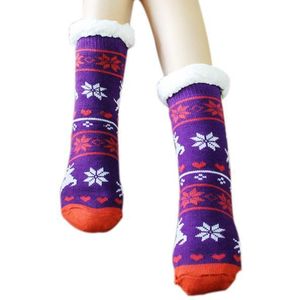 Winter Warm Sokken Extra Warm Thermische Fleece Indoor Sokken Stretchy Voor Winter Dikke Pluche Thuis Anti Slip Sok Kerst