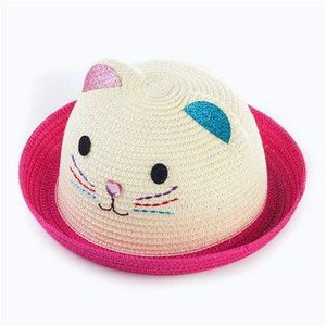 baby hoed cap zomer kind kat oren oor decoratie leuke strand hoed meisje meisje jongen zonnehoed chapeau