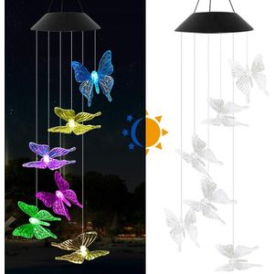 Led Solar Wind Chime Crystal Ball Hummingbird Wind Chime Light Kleur Veranderende Waterdichte Opknoping Solar Licht Voor Huis Tuin