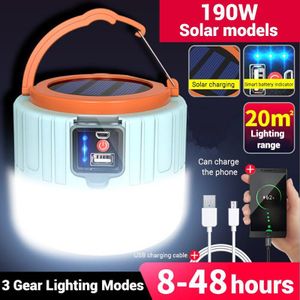 280W Camping Licht Solar Outdoor Usb Opladen 3 Modus Tent Lamp Draagbare Lantaarn Night Emergency Lamp Zaklamp Voor bbq
