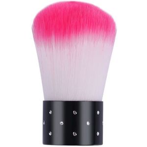 1Pc Roze Reinigen Stof Borstel Tool Roze Zachte Pedicure Nail Art Care Tool Portable Na Bestand