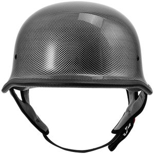 Dot Motor Motorfiets Duitse Half Gezicht Helm Voor Chopper Cruiser Scooter Biker Matte Black