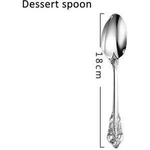 1Pcs 420/304 Rvs Servies Westerse Bestek Duurzaam Zilver Belangrijkste/Dessert Keuken Accessoires Retro Hof Stijl
