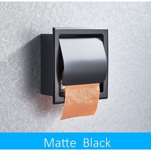 Vidric matte black chrome toiletrolhouder rvs 304 roll papier doos porta papel higienico papierrol tissue doos FR