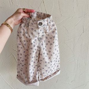 1635C Kinderkleding Bloemenprint Meisje Broek 2022 Lente Gewassen Katoen Jongen Harembroek 1-7Year Girls &#39;Casual broek