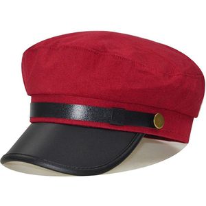 Zwarte Hoed Voor Vrouwen Mannen Mode Krantenjongenspet Gestreepte Platte Hoeden Herfst Winter Vilt Caps Casual Man Dames Accessoires