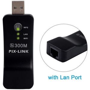 Wifi Hd High Speed Adapter Draadloze Usb Universele 300Mbps Poort Ethernet Netwerk Bridge Repeater Client Voor Smart Tv