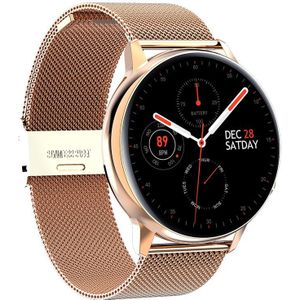 Ecg Ppg Staal Slimme Horloge Mannen Vrouwen Volledige Ronde Touch Screen IP68 Waterdicht Hartslag Bloeddruk Zuurstof smartwatch