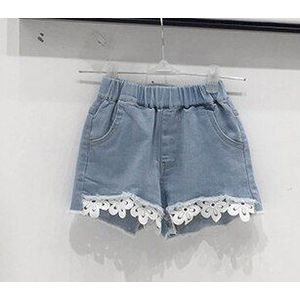 Kant Patchwork Shorts Kinderen Korte Jeans Peuter Meisjes Broek Baby Broek Baby Meisje Shorts Mode Kinderen Korte Jean Meisje kleding